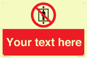 Custom prohibition Do not use this lift for people